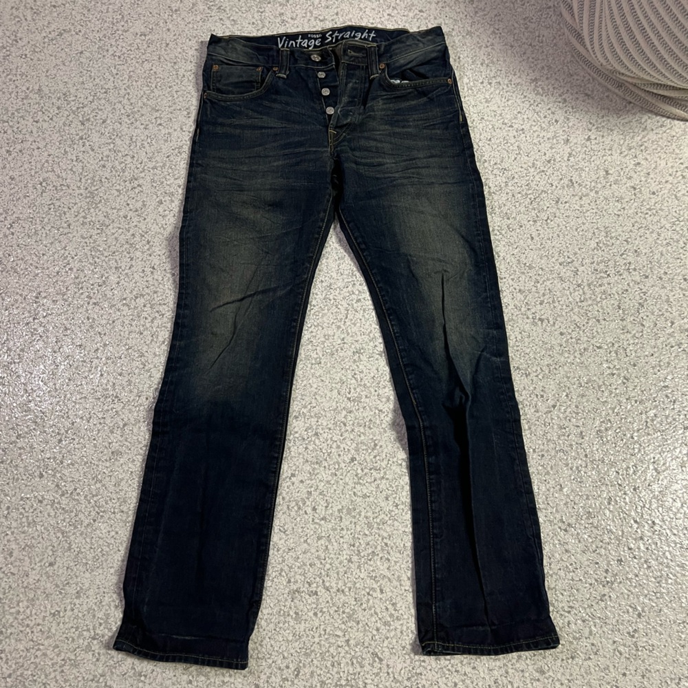 Fossil Black Straight Leg Jeans